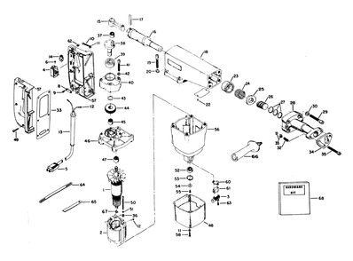 Fig-0 Diagram and Parts List for 603  Porter Cable Electric Drill